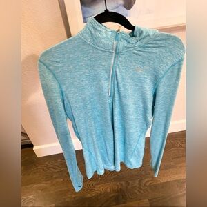 Nike 1/4 Dri-fit zip long sleeved jacket Bright blue. Size medium